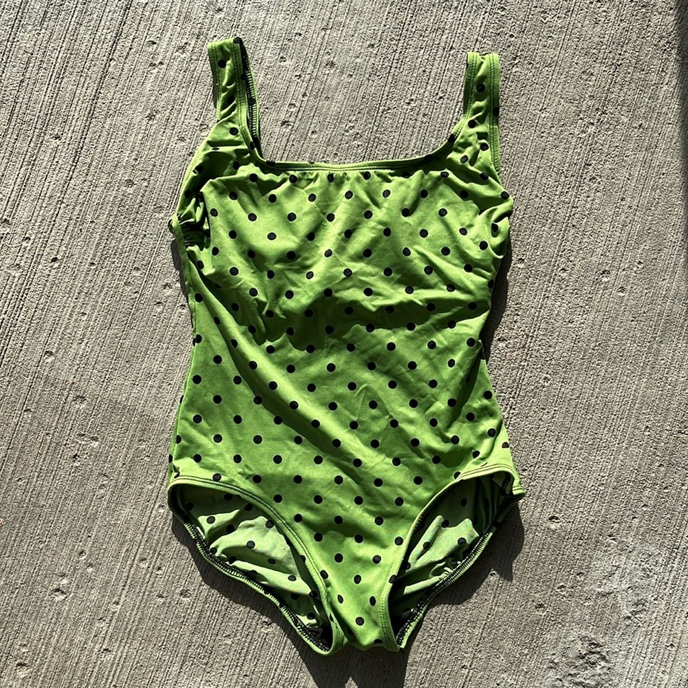 VINTAGE low back high coverage one piece swimsuit